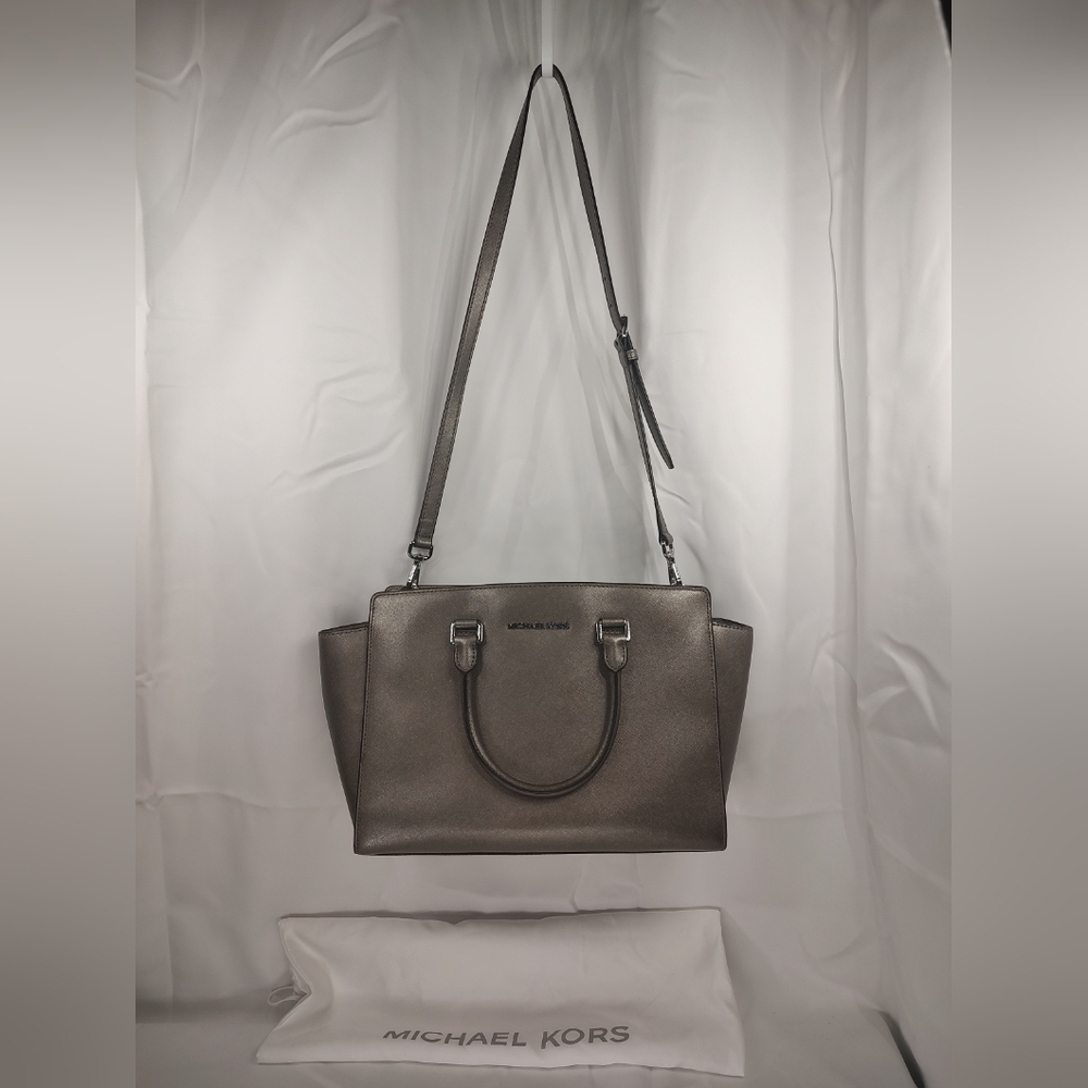 SOLD! MICHAEL KORS SAVANNAH CINDER LARGE SATCHEL LEATHER W/Original Dust Bag